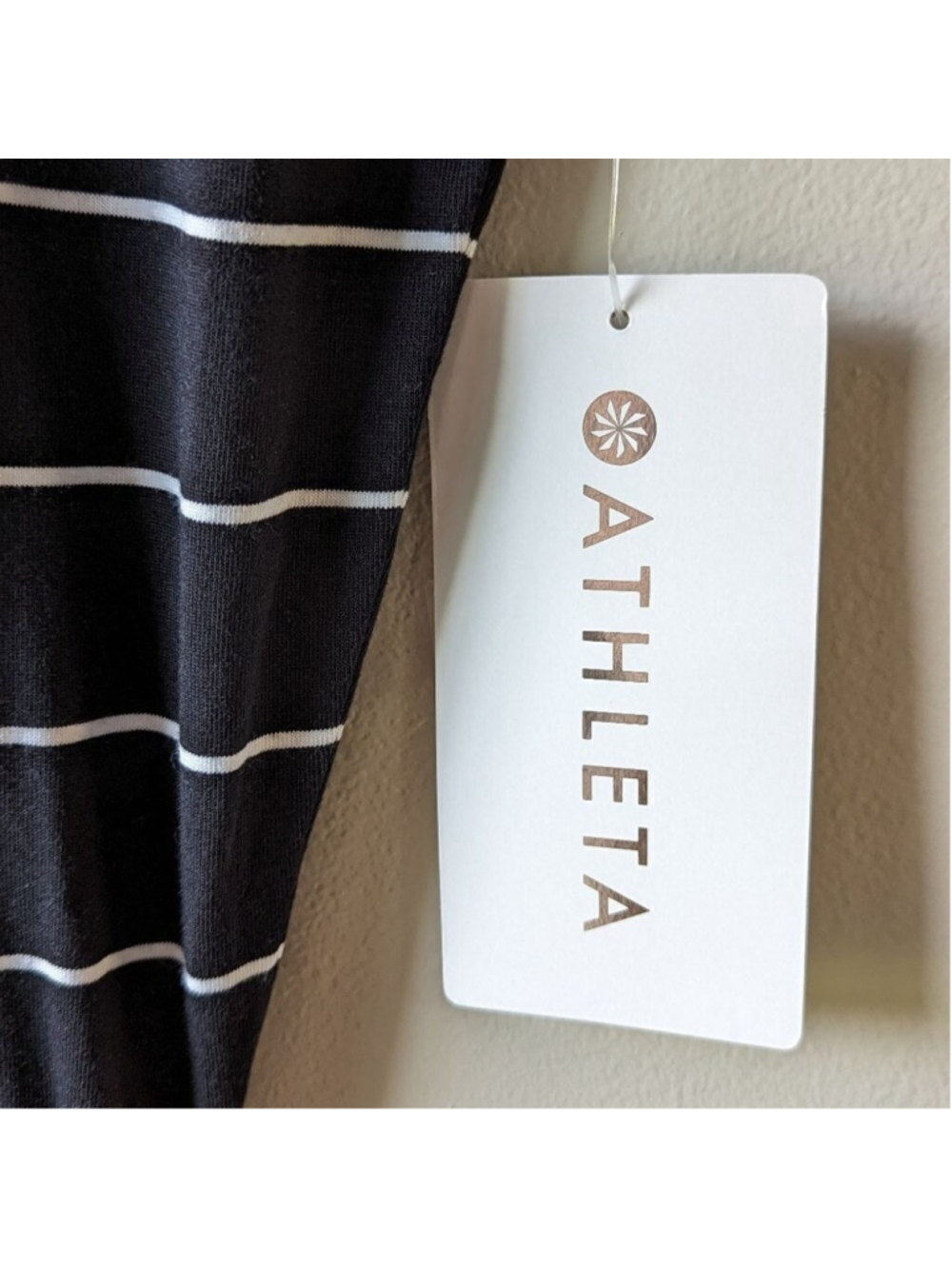 Athleta Stripe T Shirt Dress Pima Cotton Sz S NWT - Picture 7 of 9